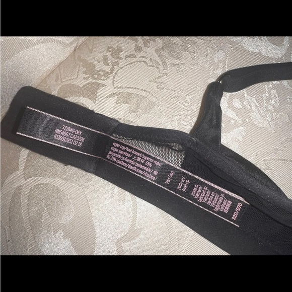 VICTORIAS SECRET VERY SEXY BRA 32D BLACK STRAPPY LACE OVERLAY SATIN ACCENTS - Picture 7 of 7